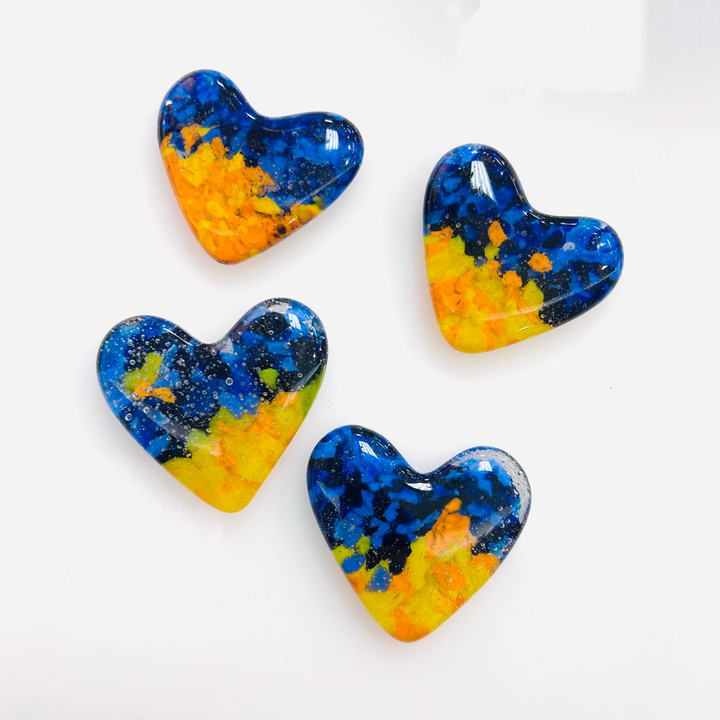 Starry Night Fused Pocket Hearts (set of 12)