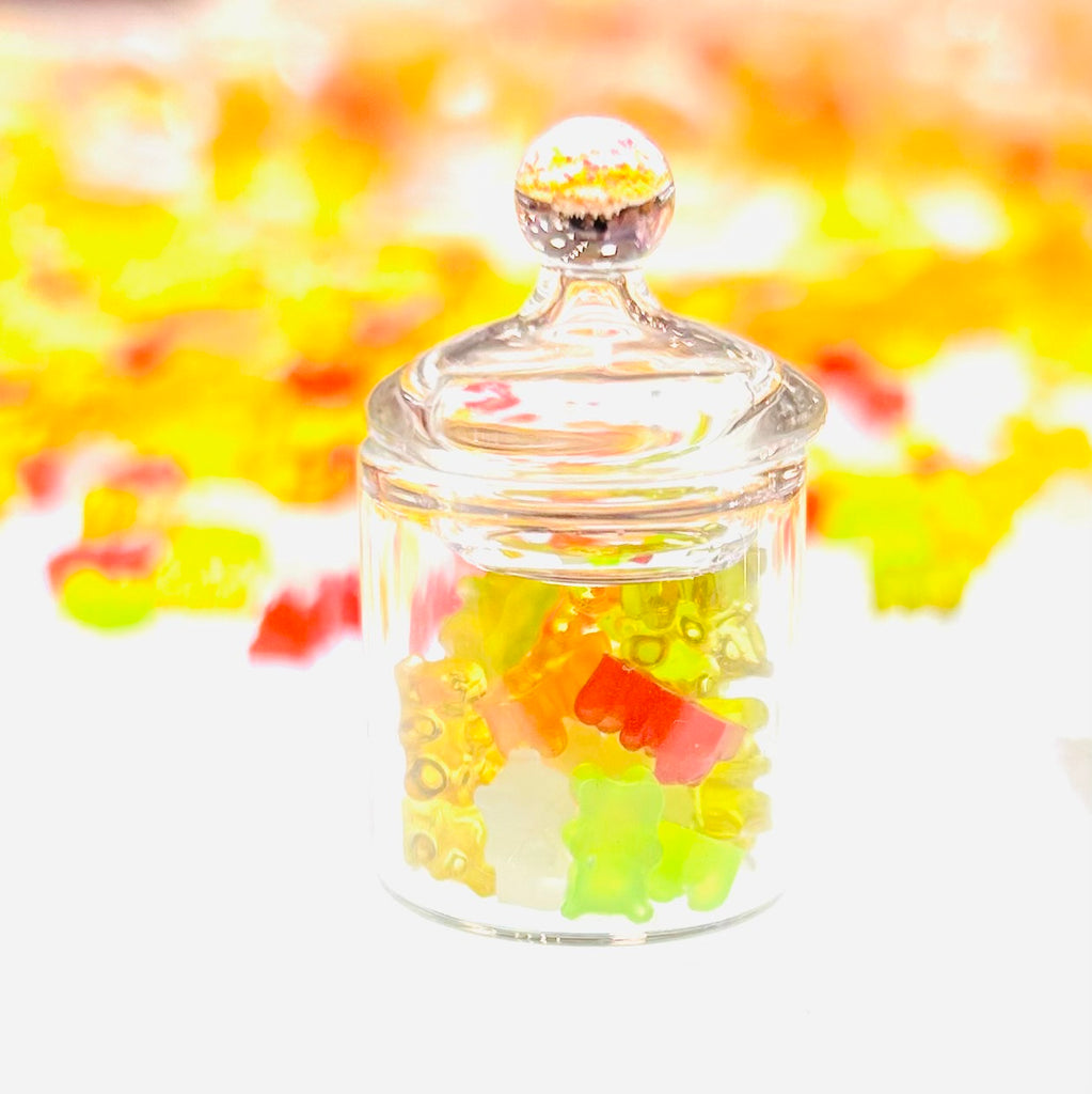 Tiny Glass Jar of Gummy Bears