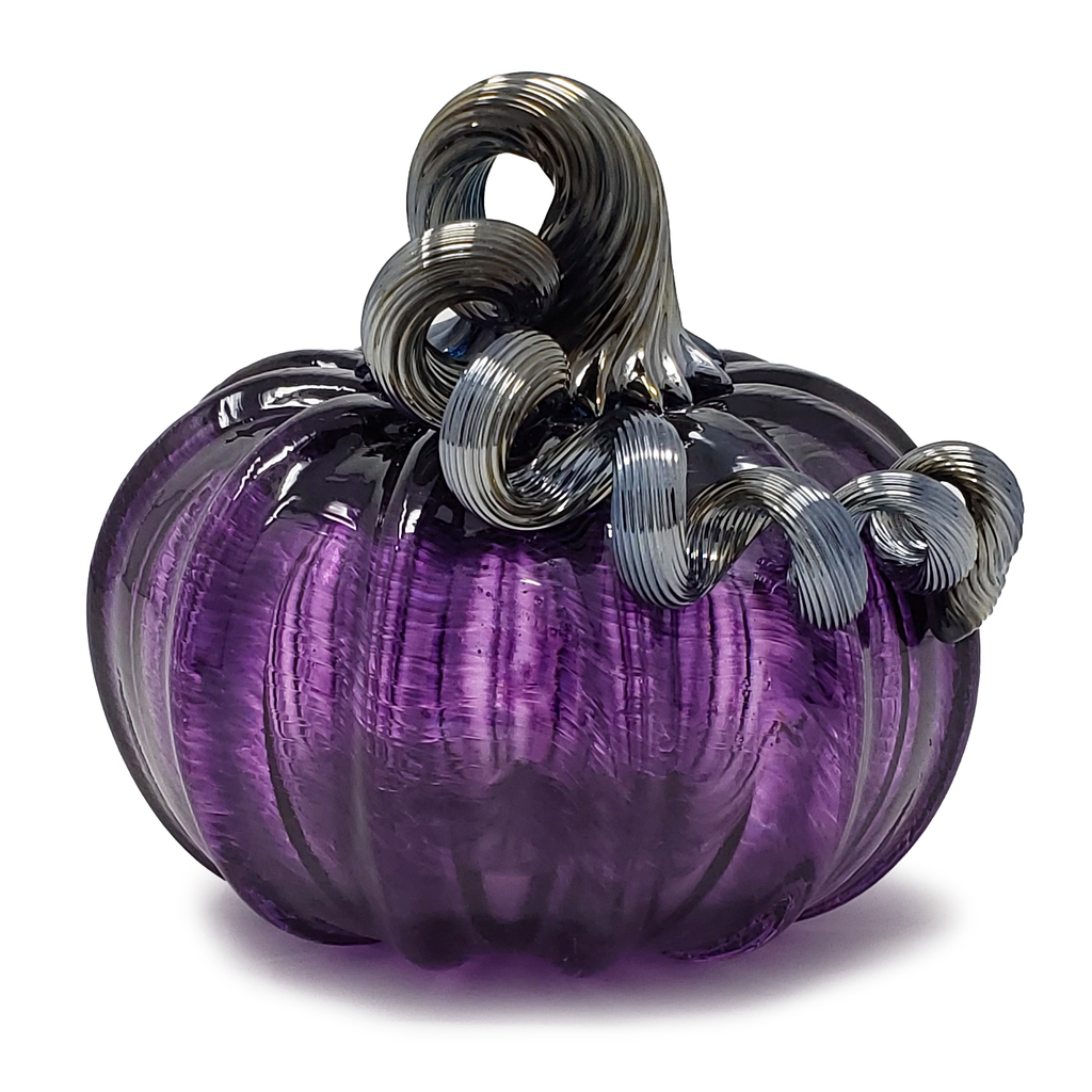 Lena Handblown Medium Glass - Plum - INCASA